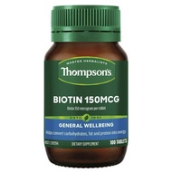 Original Import -  Thompson's Biotin 150mcg 100 Tablets / Thompson's Biotin (vitamin B7) Sel Yang Si