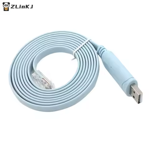 ▶1PCS USB to RJ45 Console Cable RS232 Serial Adapter for Router RJ 45 8P8C Converter USB Console Cab