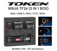 (ผ่อนได้) กะโหลกจักรยาน TOKEN NINJA TF24 พร้อมเครื่องมือใส่ (BB86/BB30/ PF30) ใส่จานแกน 24mm.