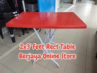 2x3' Feet Rect Table Red Color