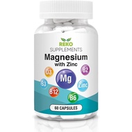 Magnesium dengan Zink D3 B12 B6 B3 & B2 |   Kompleks 7 dalam 1 |   memperkayakan Pemulihan & |   60 