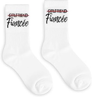 Fiancee And Fiance Gifts For Women Men, Black Fiance Socks And White Fiancee Socks, Wedding Gifts Fo