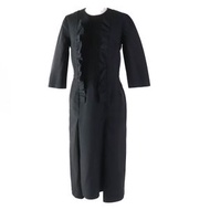 COMME des GARCONS COMME des GARCONS 2019 荷葉邊短袖長連身裙，黑色，XS碼，日本製造，正品，女款，成色極佳。