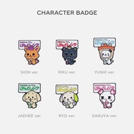 Kpop Idol NCT WISH TOUR MERCH LOG in Character Badge