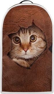 Mumeson Cute 3D Cat Print Blender Cover Durable Fingerprint Protection Cover Stand Mixer Blender Dust Cover Home Kitchen Appliance Cover Decoration Brown