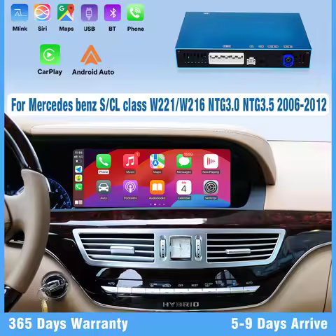 Wireless CarPlay Android Auto Decoder For Mercedes Benz NTG3.0/3.5 2006-2012 W221 S350 S500 S550 C21