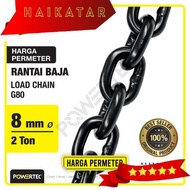 Load Chain / Steel Chain G80 - 8mm POWERTEC - Meter