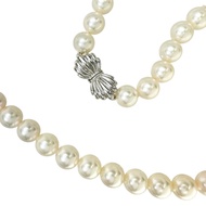 MIKIMOTO Akoya Pearl Necklace, φ8.0-8.5mm, K14WG White Gold, 42.7g, 43cm, สุภาพสตรี [มือสอง]