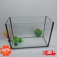 AB ตู้ปลา ตู้ไม้น้ำ ตู้ปลา ขอบสิลิโคนดำ หนา 4 มิล ขนาด 6x12x8 นิ้ว ส่งฟรี