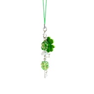 CHARM WORLD Lucky Four Clover Charm Keychain Bag Handphone Lucky