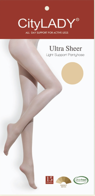 City Lady Ultra Sheer Light Support Pantyhose