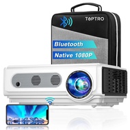 TOPTRO TR82 Projector 4K 7500L Native 1080P WiFi Projector Support 4K Home Theater Projector for iOS / Android/TV Stick M.2
