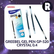 GREEBEL BLACK GEL PEN GP-520 CRYSTAL 0.4 (PCS)