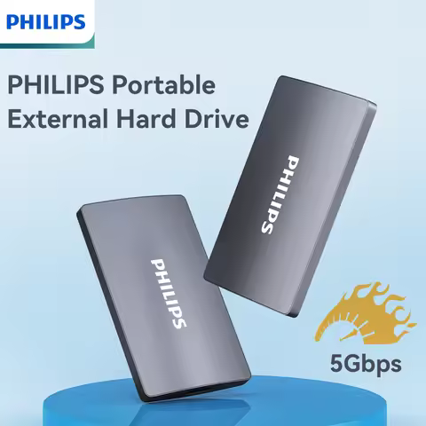 Philips Metal Portable External SSD 5Gbps Fast Transfer Multi Large Capacity Shock Resistant Storage