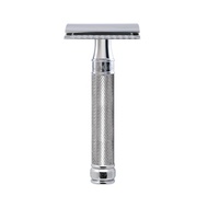 Edwin Jagger Knurl Handle DE89KN14BL Double Edge Safety Razor Traditional Razor Made in England