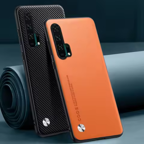 Luxury PU Leather Case For Honor 20 Pro 20Pro Back Cover Matte Silicone Shockproof Protection Phone 