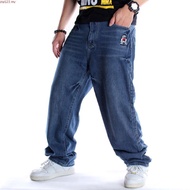 Men's Hip-Hop Jeans Men's trendy Loose Embroidered trousers Plus Size hip-hop Skateboard pants