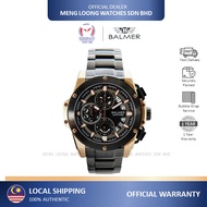 BALMER 8121G Analog Chronograph IP Black Stainless Steel Bracelet Japan Quartz Jam Lelaki Men Watche