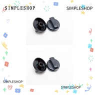 SIMPLESHOP 4 Pack Gas Range Knob, Round Black Universal Control Knobs, Solid ABS Burner Stove Knob General Electric Cooktop Burner