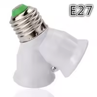 2026 New E27 Screw Base Splitter Adapter Convert One E27 To 2‑E27 Lamp Socket LED Bulb Holder Home L