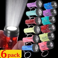 Polocat 1/6PCS LED Mini Flashlight Portable Battery Powered Keychain Light For Home Birthday Party Decoration Lighting Kids Gift Toys