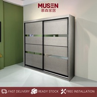 Musen Utopia Anti-Jump Sliding Doors Wardrobe (8ftx8ft) wardrobe clothes cabinet ~ Bedroom ~ 140-04