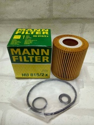 กรองน้ำมันเครื่อง BMW Series 5  E60  ( 2003 - 2010 ) รุ่น  520i   Oil Filter  Mann  HU 815/2x  /  HU