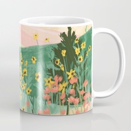 Mug Kopi Padang Rumput Bunga