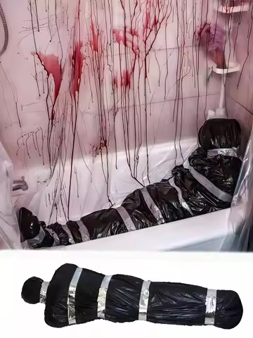 150CM/59INCHES Hanging Corpse Prop Bag, Scary Halloween Decoration, Outdoor Halloween Haunted Decor,