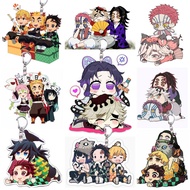 Demon Slayer Akaza Douma Anime Gantungan Kunci Akrilik Anime Acrylic Keychain Collection