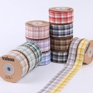 Ribbon Lace Checkered Ribbon diy Bow Hair Accessories Gift Flower Wrapping Ribbon Straw Hat Wavy Che