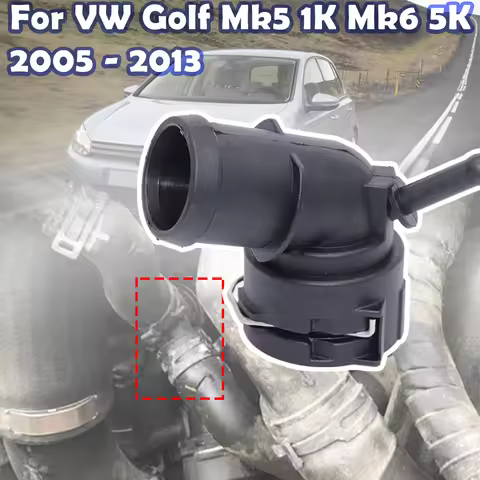 Car 1K0122291BE Radiator Coupling Coolant Flange Hose Upper Connector Accessories For VW Golf Mk5 1K