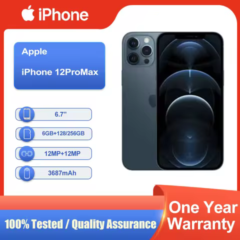 Original Unlocked Apple iPhone 12 Pro Max 6GBRAM 128/256GB ROM 6.7" Face ID NFC Super Retina XDR OLE