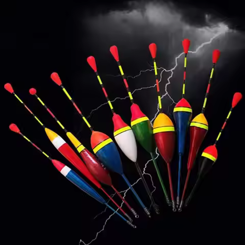 10PCS/BAG Fishing Floats Set Buoy Bobber Fishing Light Stick Floats Fluctuate Mix Size Color float b