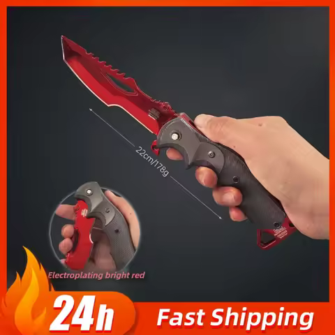 8.66in Arena Breakout Peripheral Red Kite Field Training Knife Collapsible Weapon Model Game Prop Bo