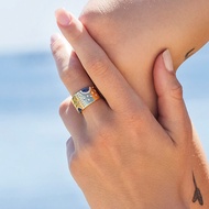 APM Monaco Roman Style Fashionable Unique Sun Moon Shining Ring Silver Ring Original Design Index Fi