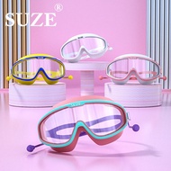 [Taiwan Shipment] Children's Swimming Goggles Waterproof Anti-Fog Design Integrated Earbuds Boys Gir