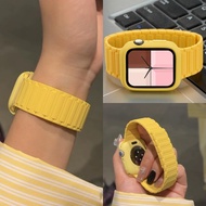 Silicone Case+ Magnetic Strap for Apple Watch 9 8 7 6 SE 5 4 3 iWatch Series 45/41mm 44/40mm 42/38mm