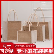 Burlap Bag Patchwork Cotton Burlap Bag In Stock Wholesale Blank Burlap Tote Bag Three-Dimensional Bu