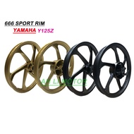 SPORT RIM 666 (6 Kaki ),YAMAHA LC135 (5s), Y125z ,PNP , (WITH BEARING ) DEPAN 1.4, BELAKANG 1.6 x 17
