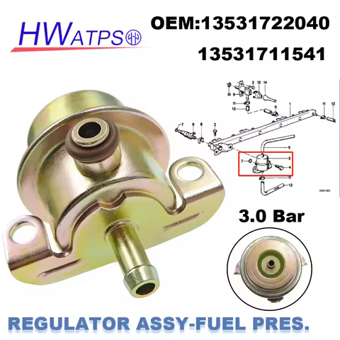 For BMW E23 E24 E28 E30 E34 316i 318i 325i 525i 528i 535i 728i Fuel Pressure Regulator 13531722040 1