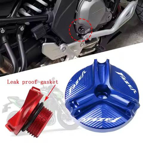 Motorcycle Fashion CNC Engine Oil Filler Cap Oil Plug Cover For YAMAHA Fazer FZ1 FZ6 FZ8 FZ125 FZ250