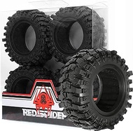 REDSPIDER Metal 1.9'' Beadlock Wheels and Crawler Tires OD 88MM/3.46'' (4PCS) for 1/12 RC Crawler MJ