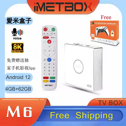 [Genuine]IMETBOX M6 TV Box 2025 64GB with Vioce Control Wifi 6 8K HD Smart TV Box Hot in Korea Singa