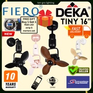 [FREE GIFT & FAST DELIVERY] Deka Fiero Tiny 16" Dc Motor Remote Control 3 Blades Ceiling Fan