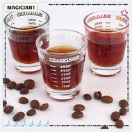 MAGICIAN1 Espresso Shot Glass, 60ml Heat Resistant Shot Glass Measuring Cup, Accessories Universal Espresso Essentials Measuring Shot Glass