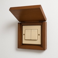 Teak Wood Light Switch Frame Cover