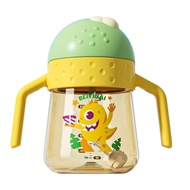 Beingai No-Spill Cup Baby Cup Slide Cover Cup with Straw Water Bottle Belt Straw Milk Bottle Drinking Water 300ml