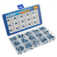 BOJACK 15 Values 300 pcs 100 Ohm- 2M Ohm Variable Resistor 6mm Potentiometer Assortment Kit packag i