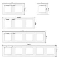 82 Type 52 * 52mm Wall Socket USB Module Tempered Glass Panel Frame Free Combination DIY Function Bu